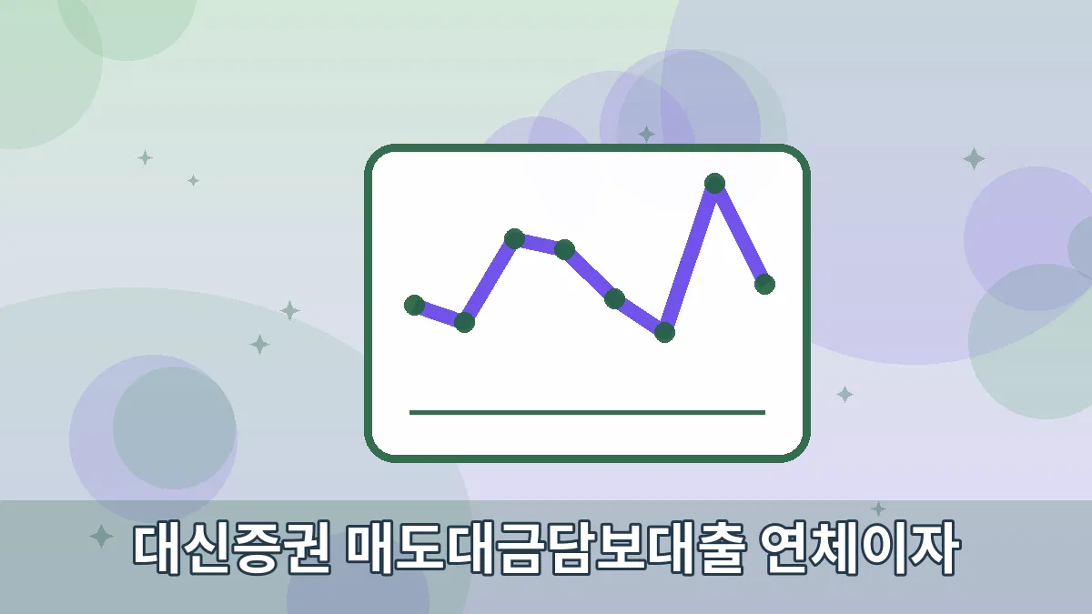 대신증권 매도대금담보대출 연체이자 안내 이미지 2
